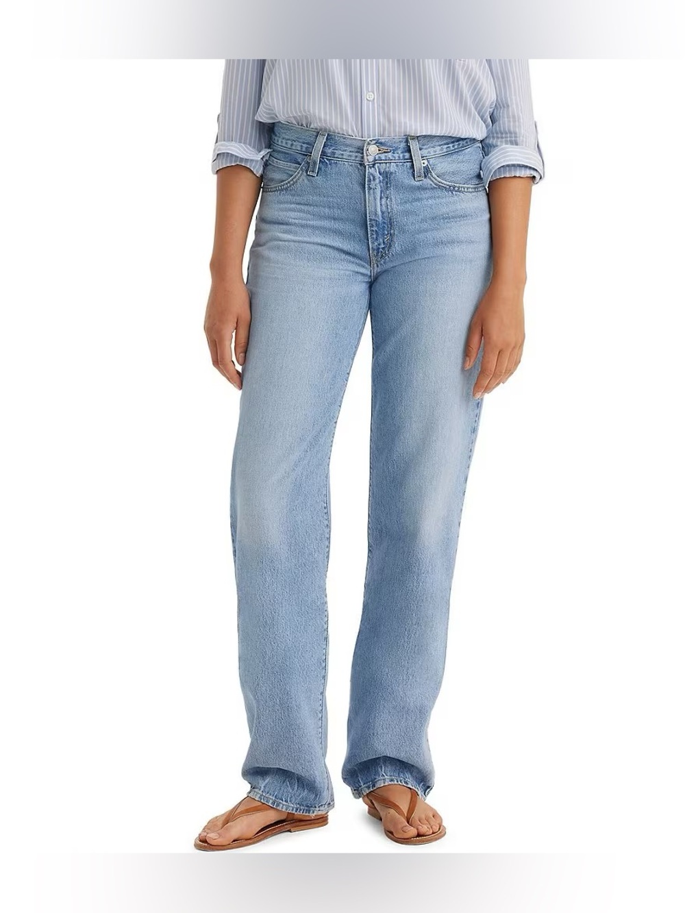 Levi's Distressed Light Blue Boyfriend Jeans